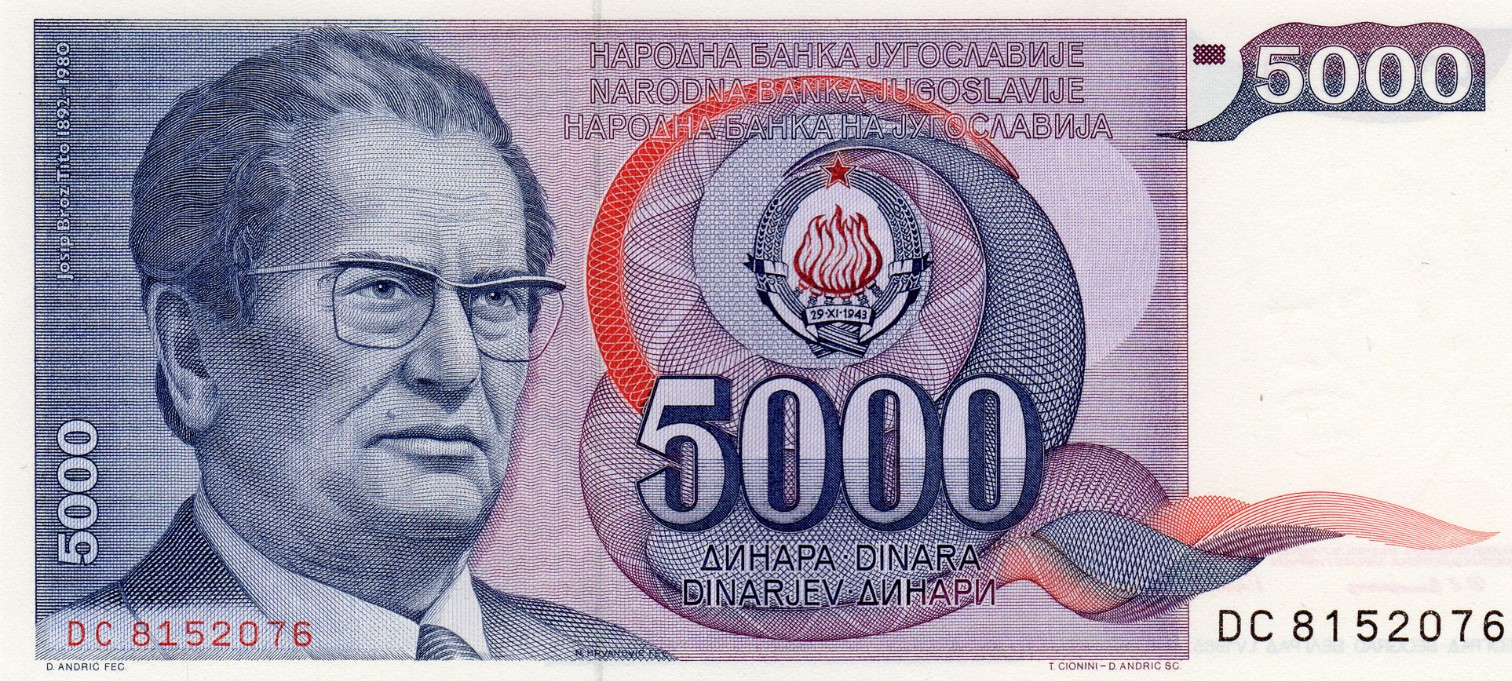 Novčanica sa likom Josipa Broza Tita
